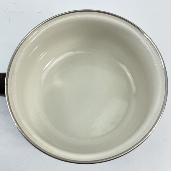 Saucepan 1.5 Quart With Lid Crowning Fashion Spring Bouquet Pattern Vintage Flaw - Picture 7 of 14